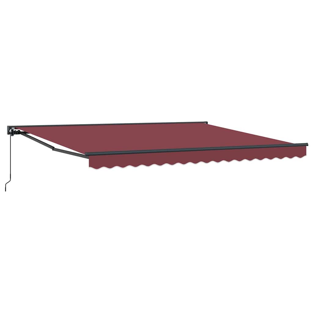 Retractable Awning Manual Burgundy Red 400x300 cm Fabric