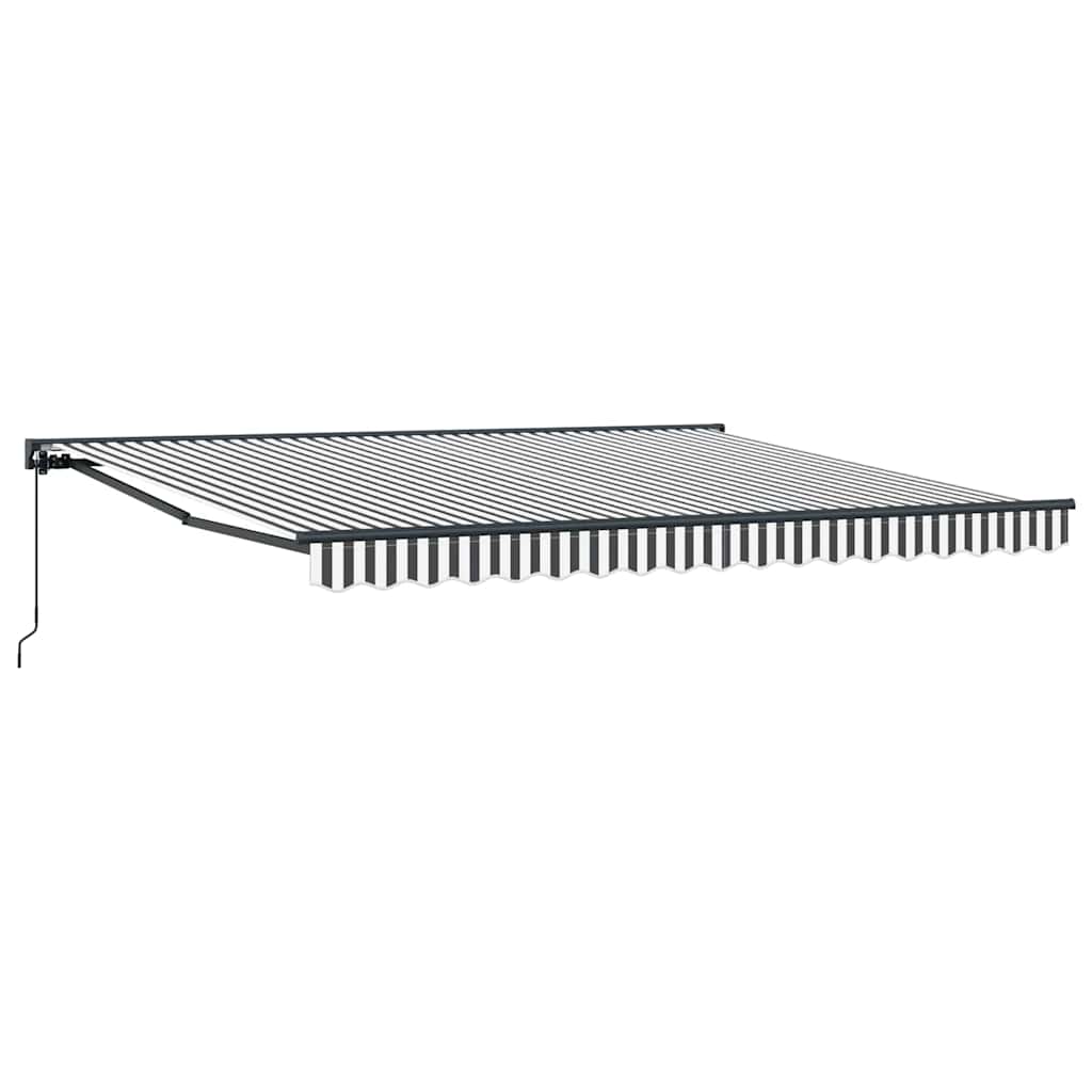 Retractable Awning Anthracite and White 400x300 cm Fabric