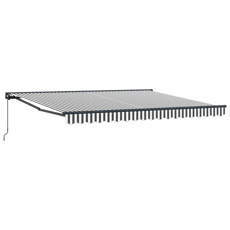Retractable Awning Anthracite and White 400x300 cm Fabric