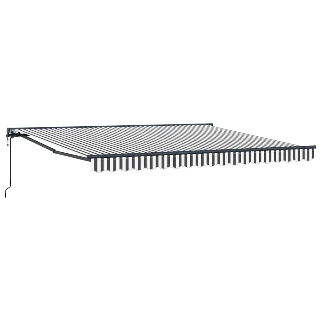 Retractable Awning Anthracite and White 400x300 cm Fabric