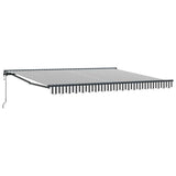 Retractable Awning Anthracite and White 400x300 cm Fabric