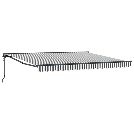 Retractable Awning Anthracite and White 400x300 cm Fabric