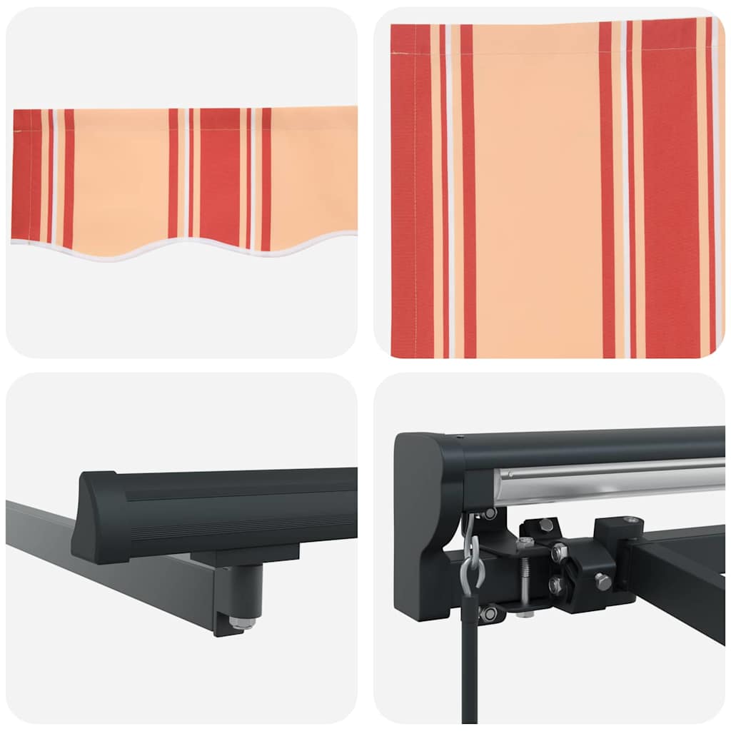Retractable Awning Manual Yellow and Orange 400x300 cm Fabric