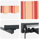 Retractable Awning Manual Yellow and Orange 400x300 cm Fabric
