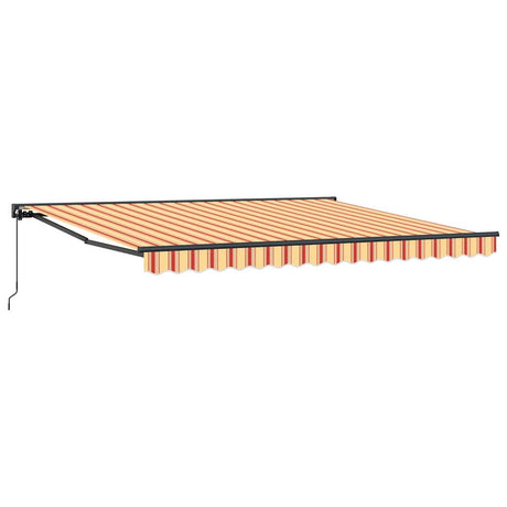 Retractable Awning Manual Yellow and Orange 400x300 cm Fabric