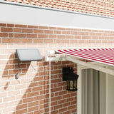 Retractable Awning with Manual 400 x 300 cm Red and white