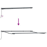 Retractable Awning Manual Red and White 400 x 300 cm