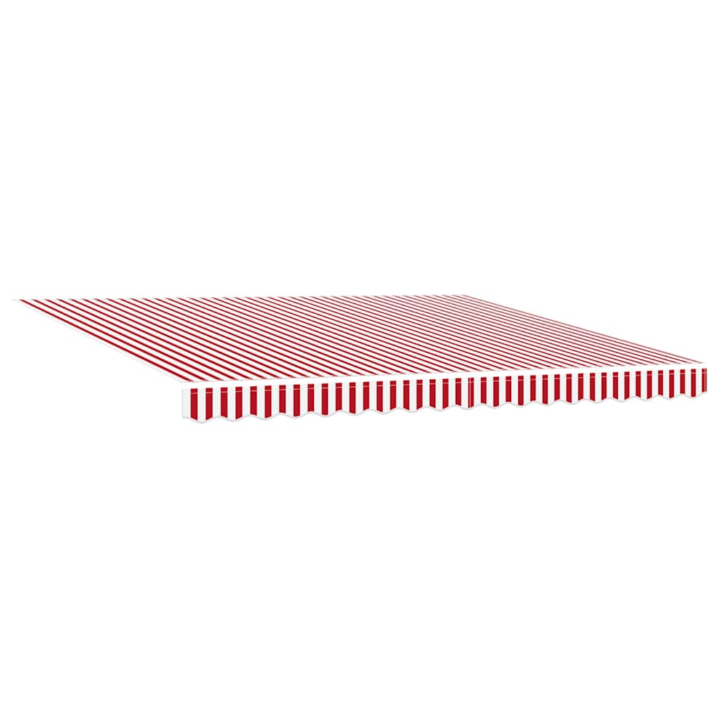 Retractable Awning Red and White Stripe 400x300 cm Fabric