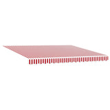 Retractable Awning Red and White Stripe 400x300 cm Fabric