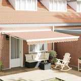 Retractable Awning Multicolour 400 x 300 cm Fabric, Metal