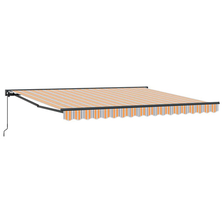 Retractable Awning Manual Multicolour Stripe 400x300 cm Fabric