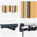 Retractable Awning Multicolour 400 x 300 cm Polyester and Steel
