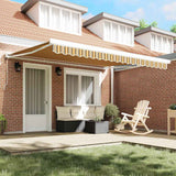 Retractable Awning Multicolour 400 x 300 cm Fabric, Metal