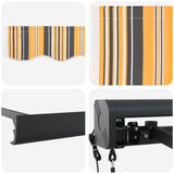 Retractable Awning Multicolour 400 x 300 cm Fabric, Metal