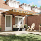 Retractable Awning Manual Multicolour Stripe 400x300 cm Fabric