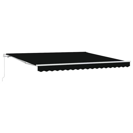 Retractable Awning Black 400 x 300 cm Polyester