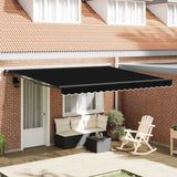 Retractable Awning Black 400x300 cm Fabric