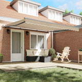 Retractable Awning Manual Beige 400 x 300 cm Fabric