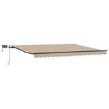 Retractable Awning Manual Beige 400 x 300 cm Fabric