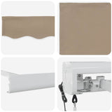 Retractable Awning Beige 400 x 300 cm Fabric, Metal