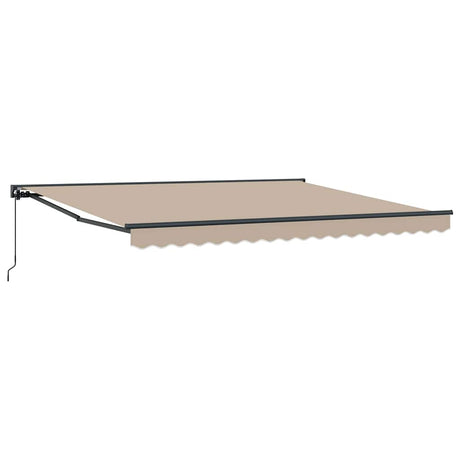 Retractable Awning Manual Beige 400x300 cm Fabric