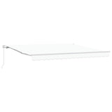 Retractable Awning White 400 x 300 cm Polyester