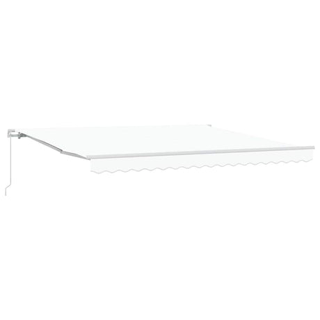 Retractable Awning White 400 x 300 cm Polyester