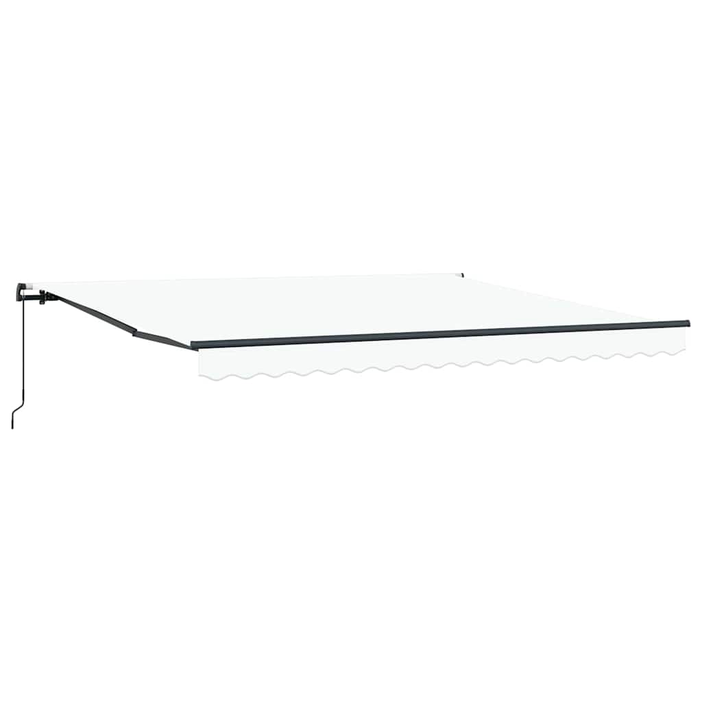 Awning Manual White 400 x 300 cm Fabric