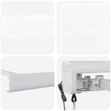 Retractable Awning White 400 x 300 cm Fabric, Metal