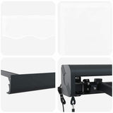 Retractable Awning Manual White 400 x 300 cm Fabric, Metal