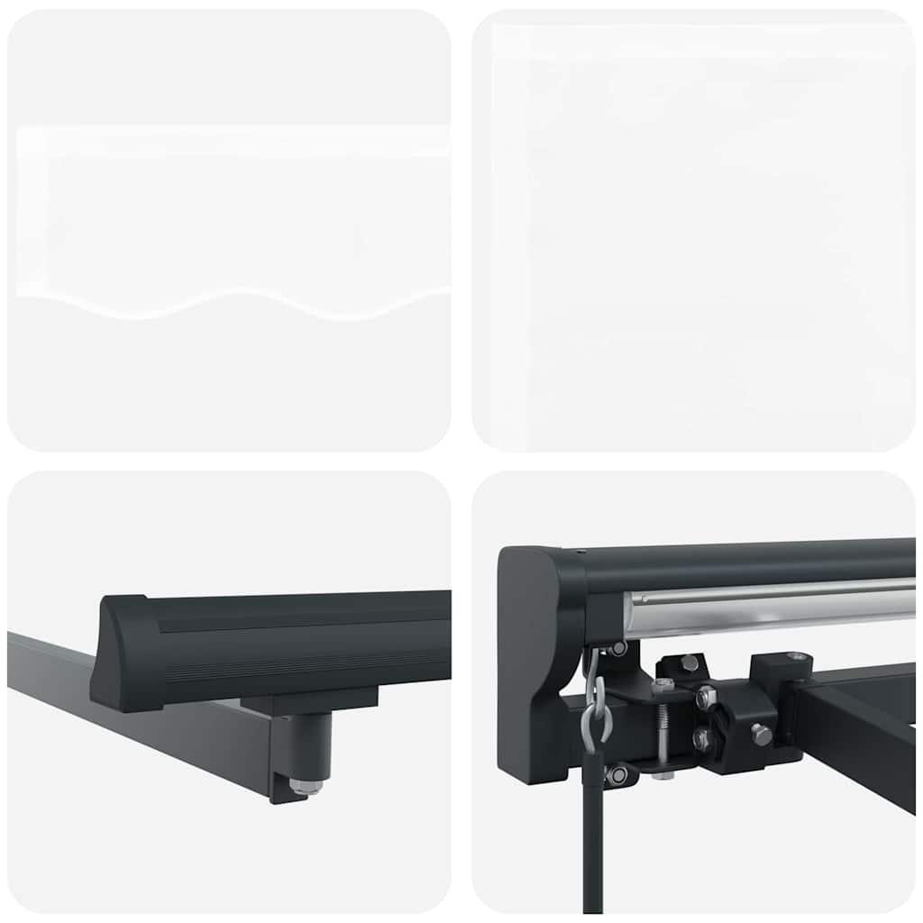Retractable Awning Manual White 400x300 cm Fabric
