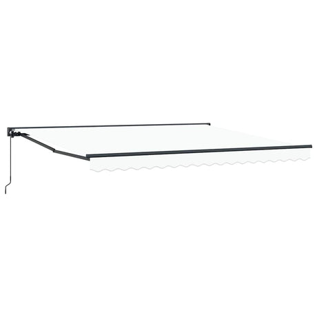 Retractable Awning Manual White 400x300 cm Fabric