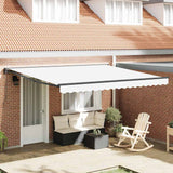 Retractable Awning White 400x300 cm Fabric