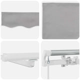 Retractable Awning with Manual 400 x 300 cm Light grey