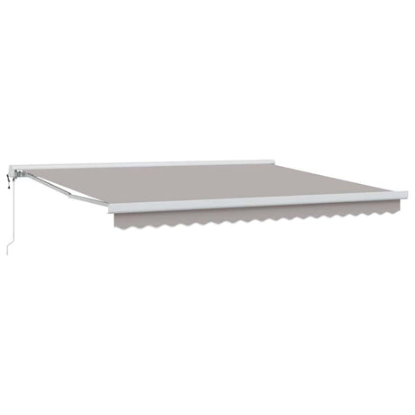 Retractable Awning Light Grey 400 x 300 cm Fabric, Metal
