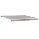 Retractable Awning Light Grey 400 x 300 cm Fabric and Metal