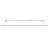 Retractable Awning Light Grey 400 x 300 cm Fabric and Metal