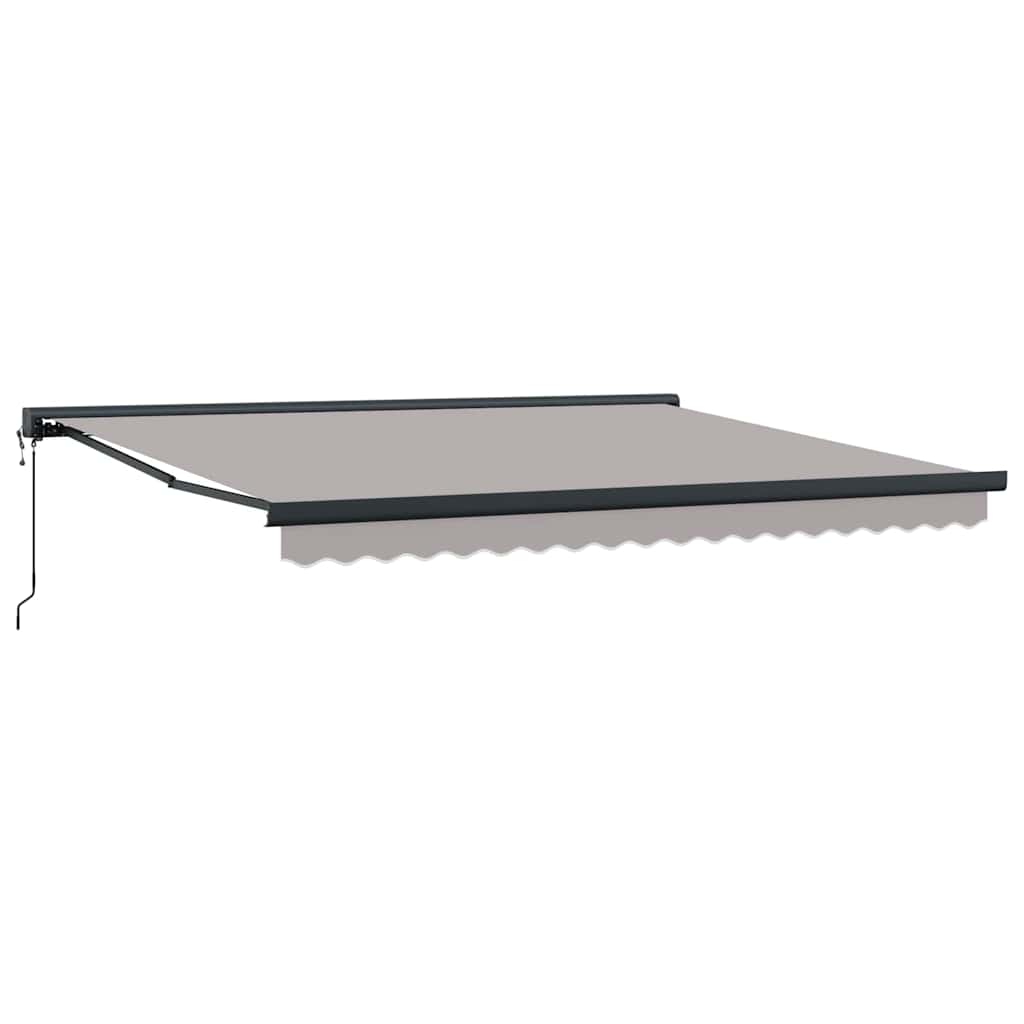 Retractable Awning Manual Light grey 400 x 300 cm Fabric, Metal