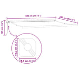 Awning Light Grey 400 x 300 x 165 cm Polyester and Aluminium
