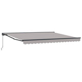 Retractable Awning Manual Light Grey 400x300 cm Fabric