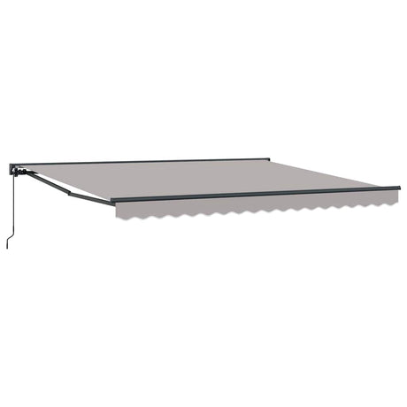 Retractable Awning Manual Light Grey 400x300 cm Fabric