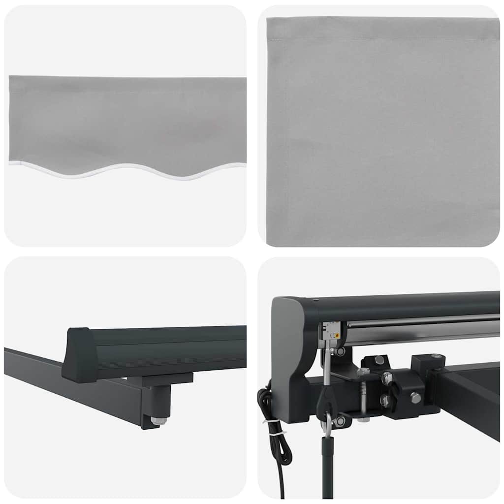 Retractable Awning Light Grey 400x300 cm Fabric