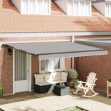 Retractable Awning Light Grey 400x300 cm Fabric
