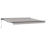 Retractable Awning Light Grey 400x300 cm Fabric