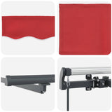 Retractable Awning Manual Red 400 x 300 cm Fabric