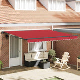 Retractable Awning Red 400x300 cm Fabric