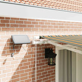 Retractable Awning with Manual 400 x 300 cm Green and yellow