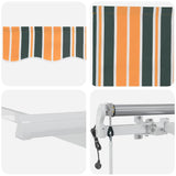 Retractable Awning 400 x 300 cm Green and yellow