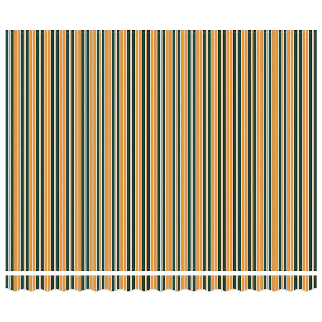 Retractable Awning Manual Green and Yellow 400x300 cm Fabric