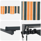 Retractable Awning Green and Yellow 400x300 cm Fabric